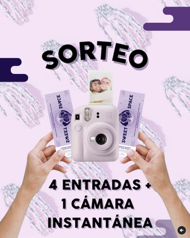 Sorteo 4 Entradas para Sweet Space Museum + 1 Cámara Instax