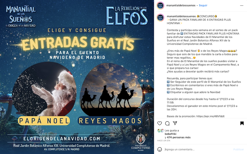 Sorteo 4 Entradas pack familiar para El Manantial de los Sueños