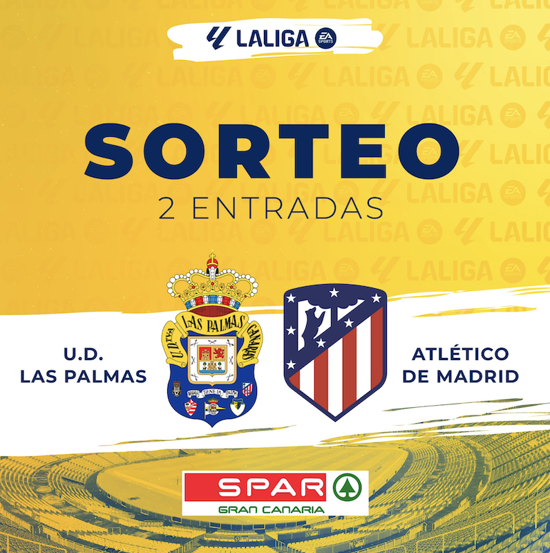 Sorteo Entrada doble para el partido de UD Las Palmas frente al Atletico de Madrid 