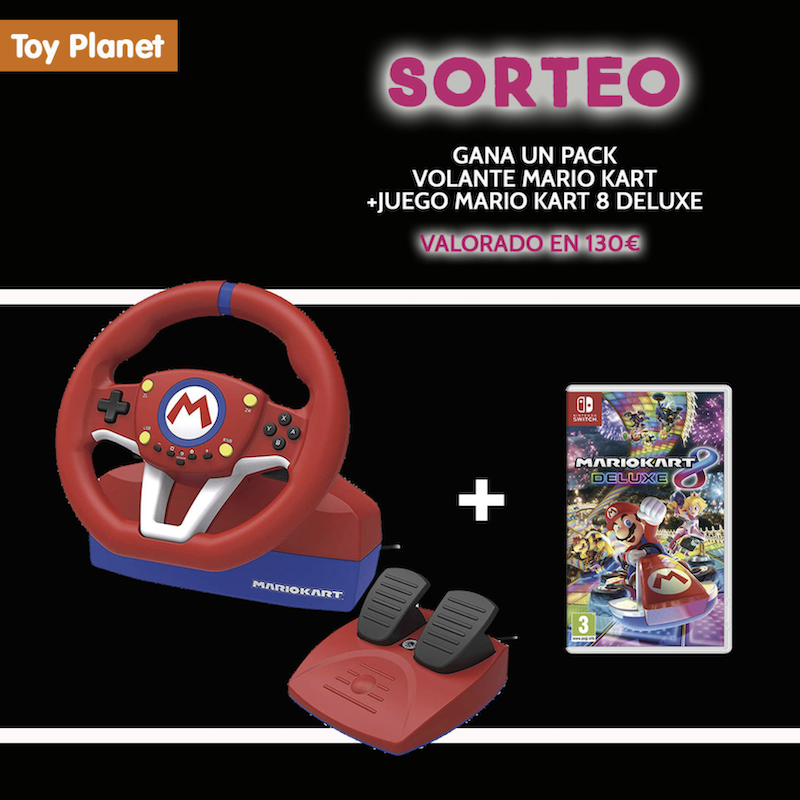 Sorteo Pack de volante Mario Kart + Juego Mario Kart 8 Deluxe