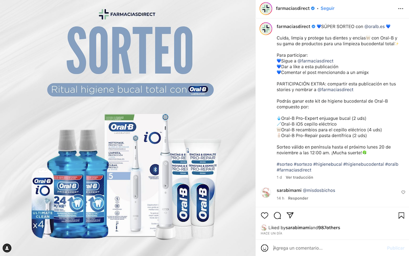 Sorteo Kit de higiene bucodental de Oral-B