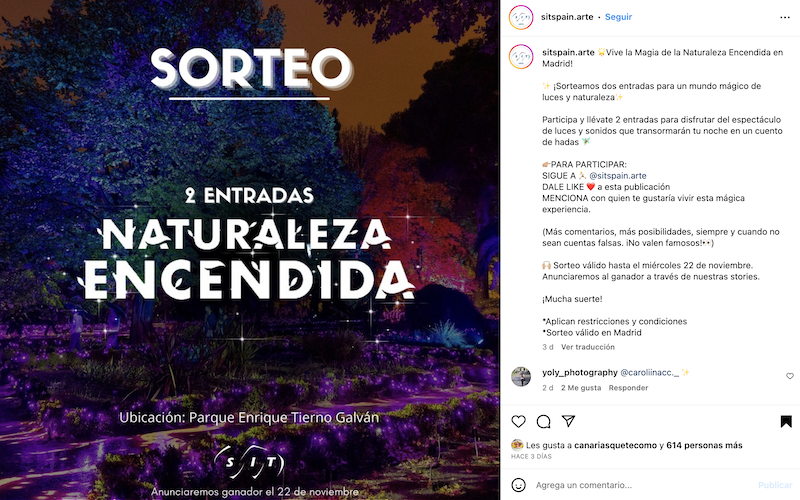 Sorteo 2 Entradas para Naturaleza Encendida en Madrid