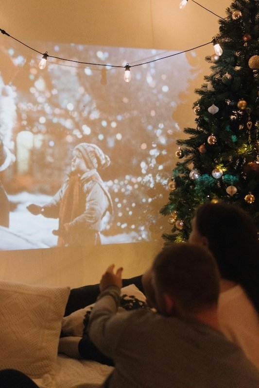 Tarde de cine navideño en casa