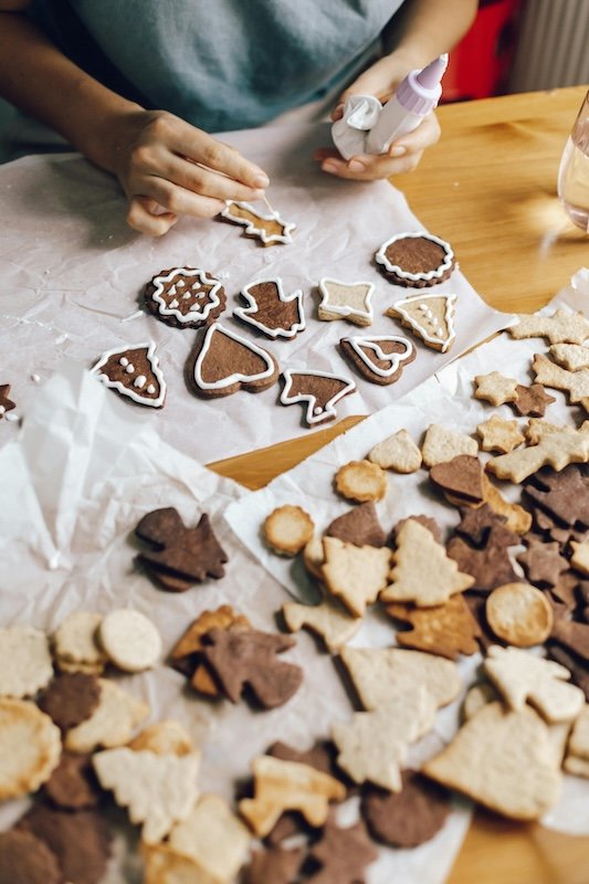 Decoración de galletas navideñas
